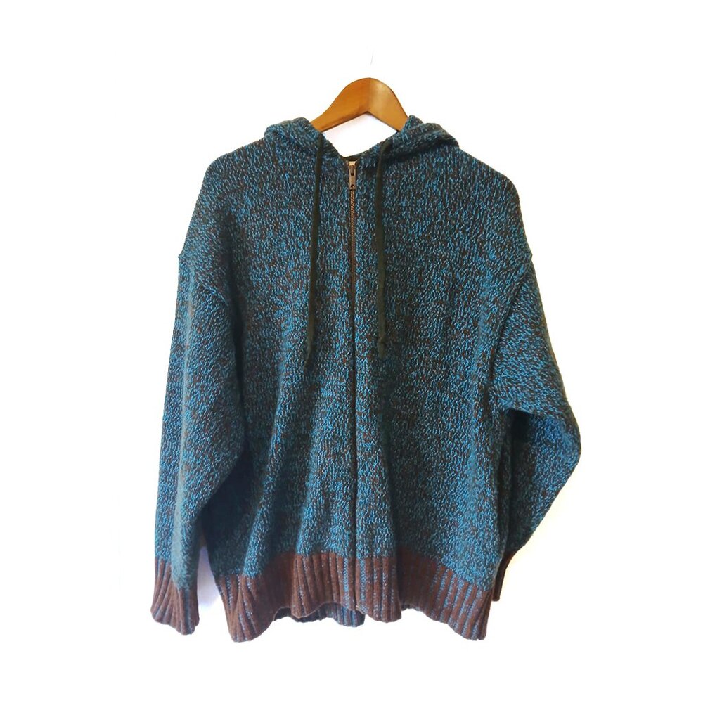 MARNI x UNIQLO - Blue Knitted full zip hoodie - Sz L